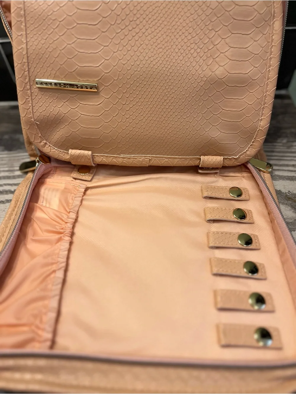 Marcy McKenna Blush Textured Zip Travel Organizer - Unknown Brand